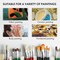 ARTIFY 41 Pieces Long Handle Paint Brushes, Expert Series, Hog Bristle, Horse Hair and Nylon Hairs Art Set Includes a Carrying Canvas Roll, for Acrylic, Oil, Watercolor and Gouache
